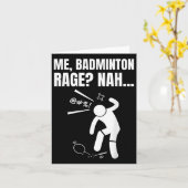 Ik, Badminton Rage_ Nee! Grappig Angry Badminton Kaart (Gele Bloem)