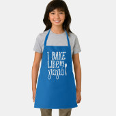 Ik bak als mijn Yiayia Griekse blauwe kinderen Schort (Insitu)