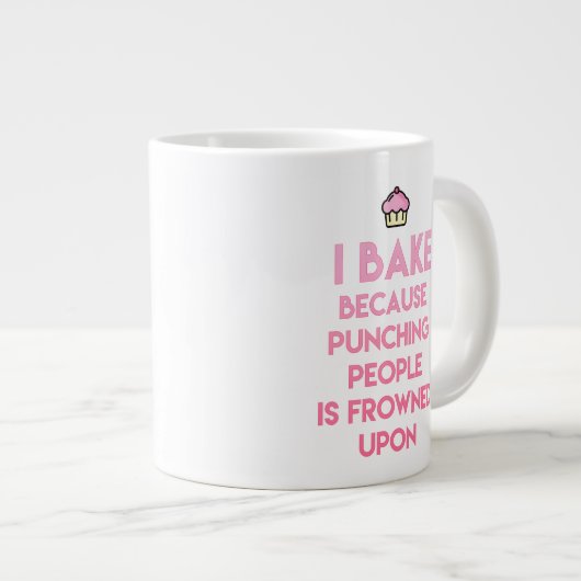 Ik bak! Funny Baking Quote Grote Koffiekop (Voorkant rechts)