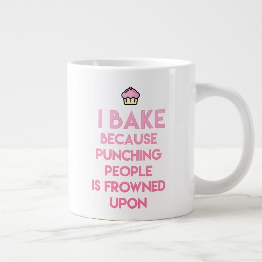 Ik bak! Funny Baking Quote Grote Koffiekop (Rechts)