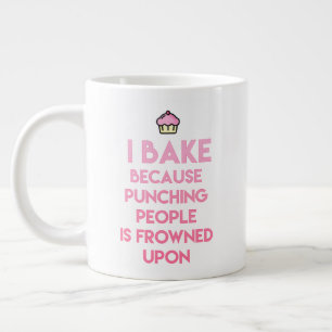 Ik bak! Funny Baking Quote Grote Koffiekop