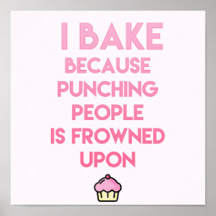 Ik bak! Funny Baking Quote - Kitchen Poster