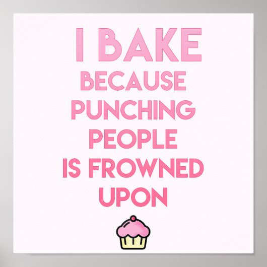 Ik bak! Funny Baking Quote - Kitchen Poster (Voorkant)