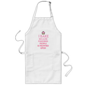 Ik bak! Funny Baking Quote Lang Schort