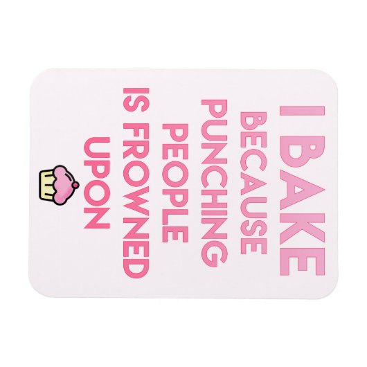 Ik bak! Funny Baking Quote Magneet (Horizontaal)