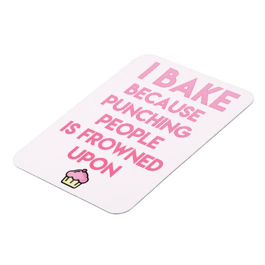 Ik bak! Funny Baking Quote Magneet (Linkerzijde)