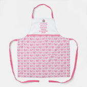 Ik bak! Funny Baking Quote & Roze Aztec Pattern Schort (Voorkant)