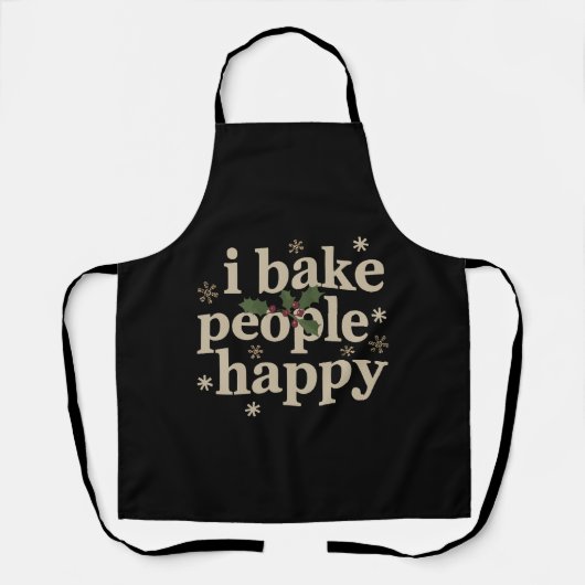 Ik Bak Mensen Gelukkig Cupcake & Cookie Bakploeg Schort (Voorkant)