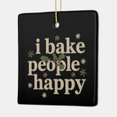 Ik bak mensen Happy Cupcake & Cookie Baking Crew Keramisch Ornament (Links)