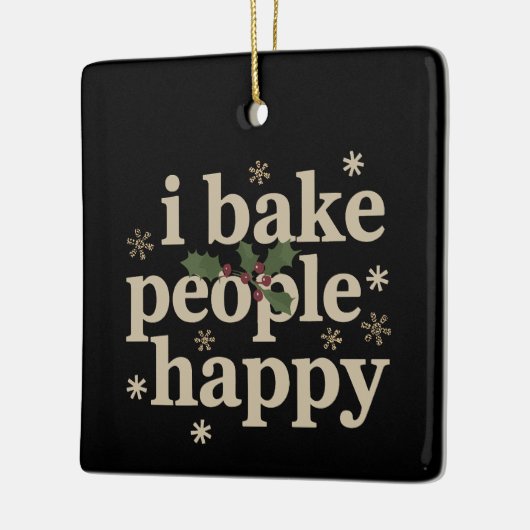Ik bak mensen Happy Cupcake & Cookie Baking Crew Keramisch Ornament (Links)
