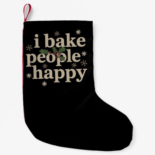 Ik bak mensen Happy Cupcake & Cookie Baking Crew Kleine Kerstsok (Voorkant)