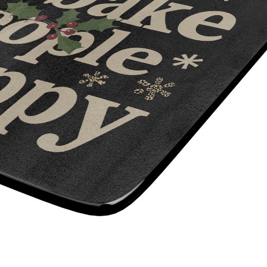 Ik bak mensen Happy Cupcake & Cookie Baking Crew Snijplank (Hoek)