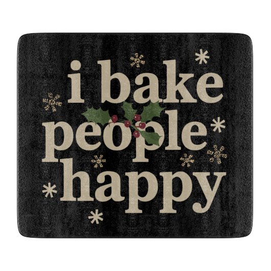 Ik bak mensen Happy Cupcake & Cookie Baking Crew Snijplank (Voorkant)