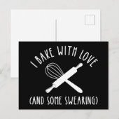 Ik bak met liefde (en wat vloeken) briefkaart (Voorkant / Achterkant)