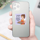 Ik Bak Omdat Het Slaan van Mensen Niet Geappreciee Sticker (Telefoon)