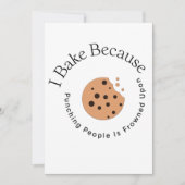 Ik bak omdat mensen gestraft worden kaart (Voorkant)