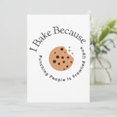 Ik bak omdat mensen gestraft worden kaart (Staand voorkant)