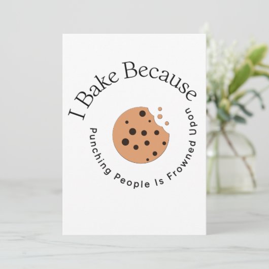 Ik bak omdat mensen gestraft worden kaart (Staand voorkant)