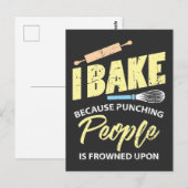 Ik bak omdat mensen slaan wordt afgekeurd briefkaart (Voorkant / Achterkant)