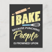 Ik bak omdat mensen slaan wordt afgekeurd briefkaart (Voorkant)