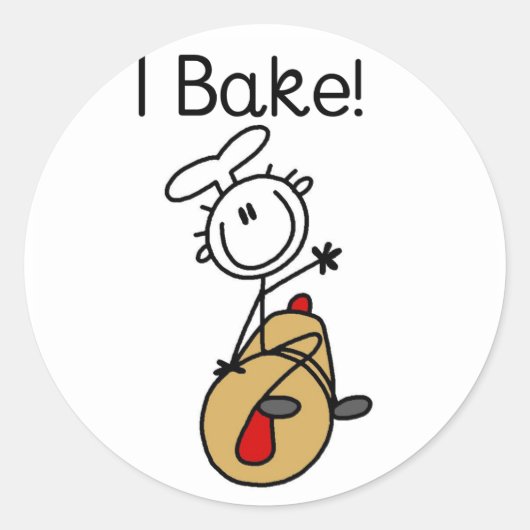 Ik Bak Ronde Sticker (Voorkant)