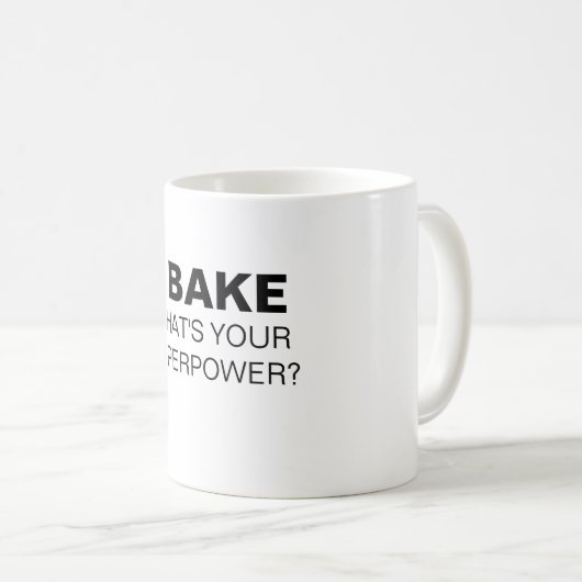 Ik Bake. Wat is jouw Superpower? Mok (Voorkant rechts)