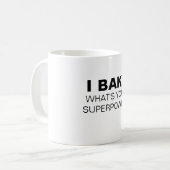Ik Bake. Wat is jouw Superpower? Mok (Voorkant links)