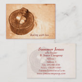 Ik bakken met liefde. . . koekjeskniper visitekaartje (Voorkant / Achterkant)