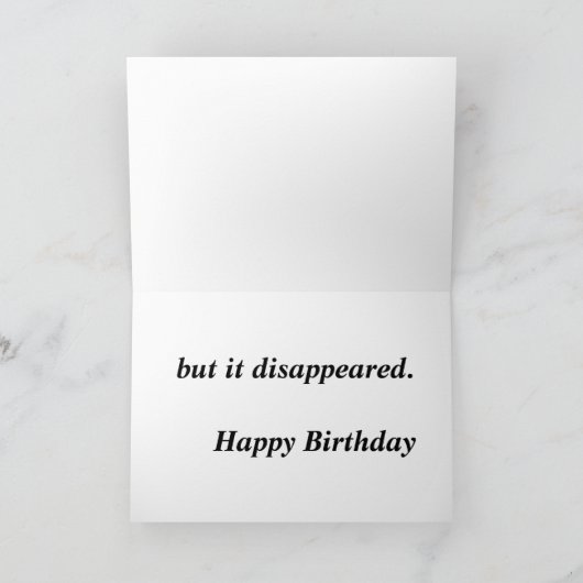 Ik bakte u een cake… De Kaart van de verjaardag (Binnen)