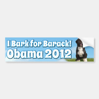 Ik barak voor Barack, Bo de eerste hond Obama Bumpersticker