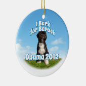 Ik barak voor Barack, Bo de eerste hond Obama Keramisch Ornament (Rechts)
