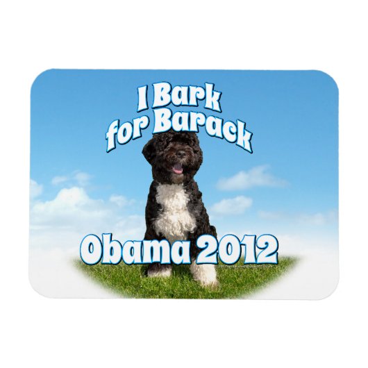 Ik barak voor Barack, Bo de eerste hond Obama Magneet (Horizontaal)