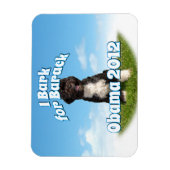 Ik barak voor Barack, Bo de eerste hond Obama Magneet (Verticaal)