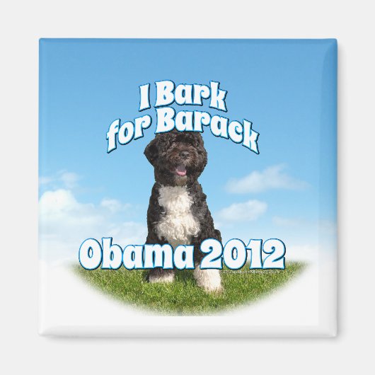 Ik barak voor Barack, Bo de eerste hond Obama Magneet (Voorkant)