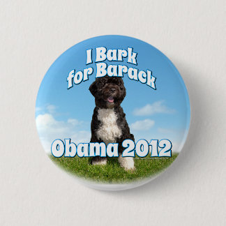Ik barak voor Barack, Bo de eerste hond Obama Ronde Button 5,7 Cm