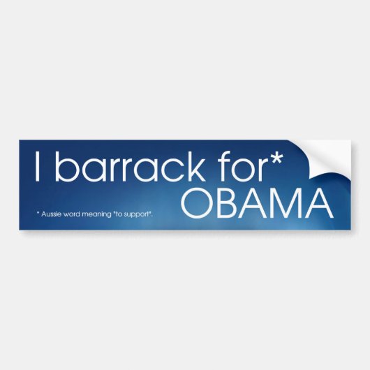 Ik barak voor Obama Bumpersticker (Voorkant)