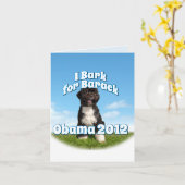 Ik bark voor Barack, Bo de eerste hond Obama Kaart (Gele Bloem)
