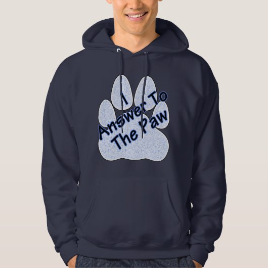 Ik beantwoord de poep op Paw Mannen Hoodie (Voorkant)