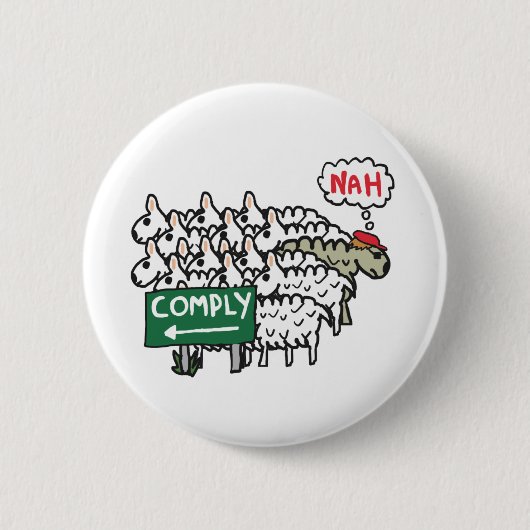 Ik beantwoord niet ronde button 5,7 cm (Voorkant)