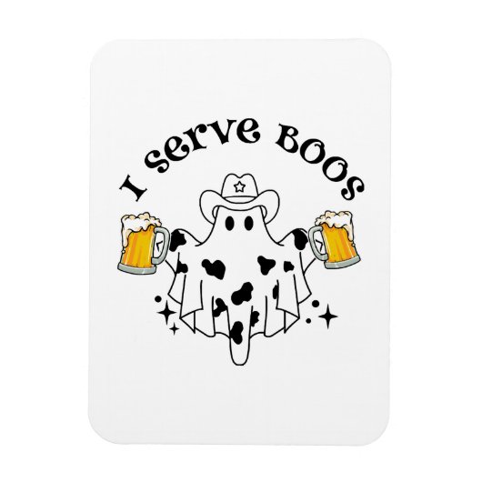 Ik bedien Boosjes! Barkeeper spooky Magneet (Verticaal)