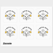 Ik bedien Boosjes! Barkeeper spooky Vierkante Sticker (Vel)