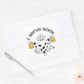 Ik bedien Boosjes! Barkeeper spooky Vierkante Sticker (Envelop)