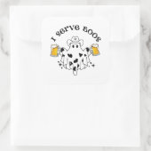 Ik bedien Boosjes! Barkeeper spooky Vierkante Sticker (Tas)
