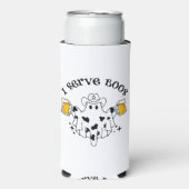 Ik bedien Boosjes! Bartender spooky Seltzer Blikjeskoeler (Seltzer Voorkant)