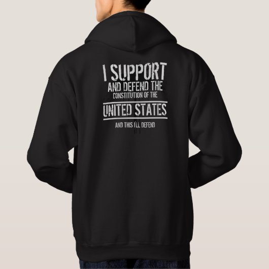 Ik bedien geen man hoodie (Achterkant)
