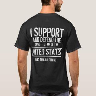 Ik bedien geen man (zwart) t-shirt