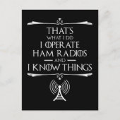 Ik bedien Ham-radio's en ik weet dingen Briefkaart (Voorkant)