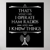 Ik bedien Ham-radio's en ik weet dingen Poster (Voorkant)
