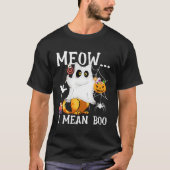 Ik bedoel Boo Cat Halloween T-shirt (Voorkant)