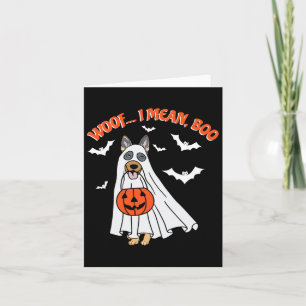 Ik bedoel Boo Funny Ghost Dog Halloween Pumpkin Kaart
